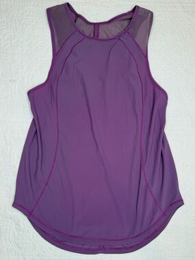 EUC LULULEMON SCULPT TANK II TOP PURPLE  LIGHTWEIGHT BREATHABLE MESH BACK Sz 6
